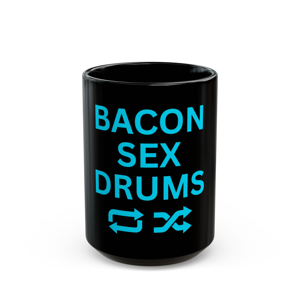 Bacon, sex, drums (blue) - Mug