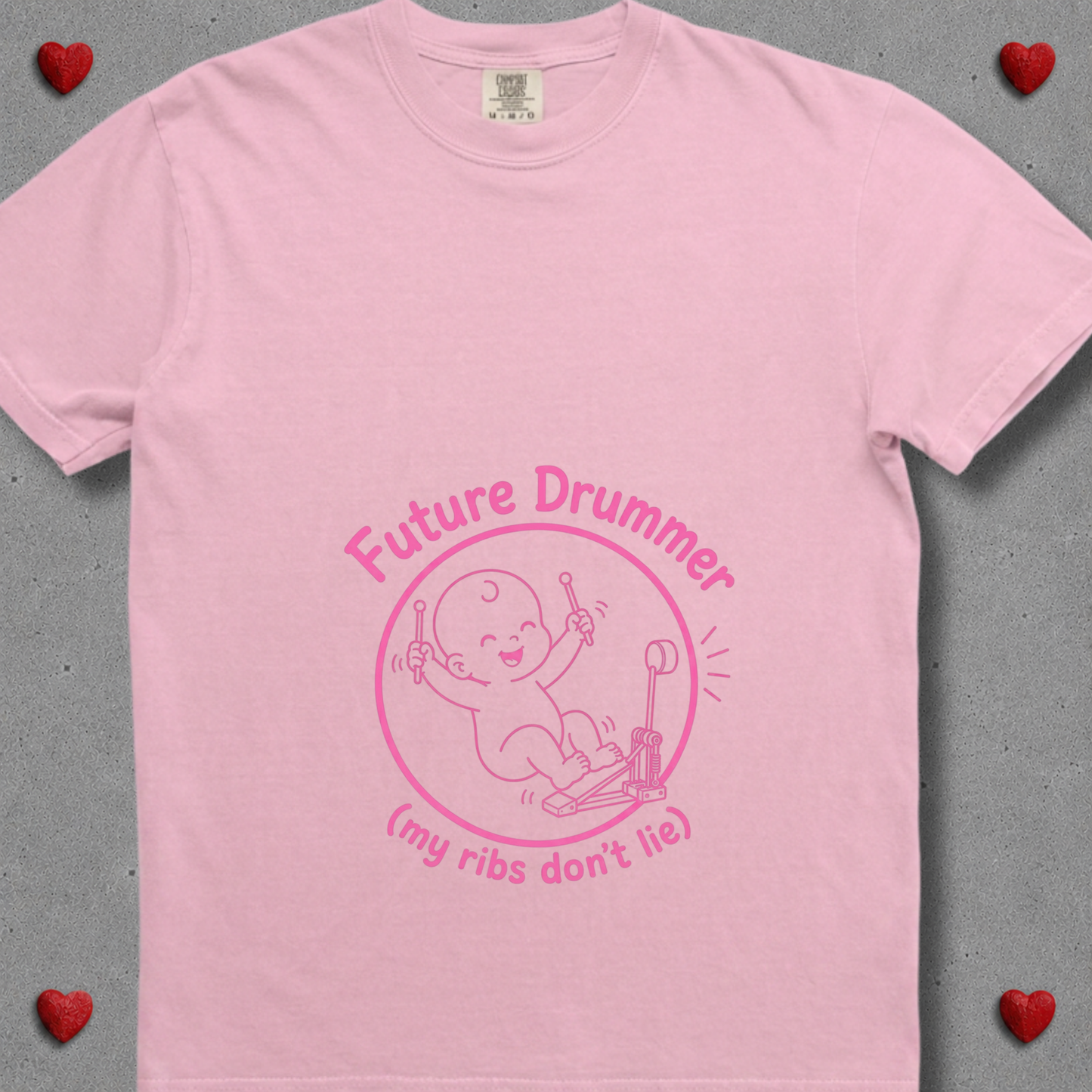 Future drummer (pink design) - Premium Tee