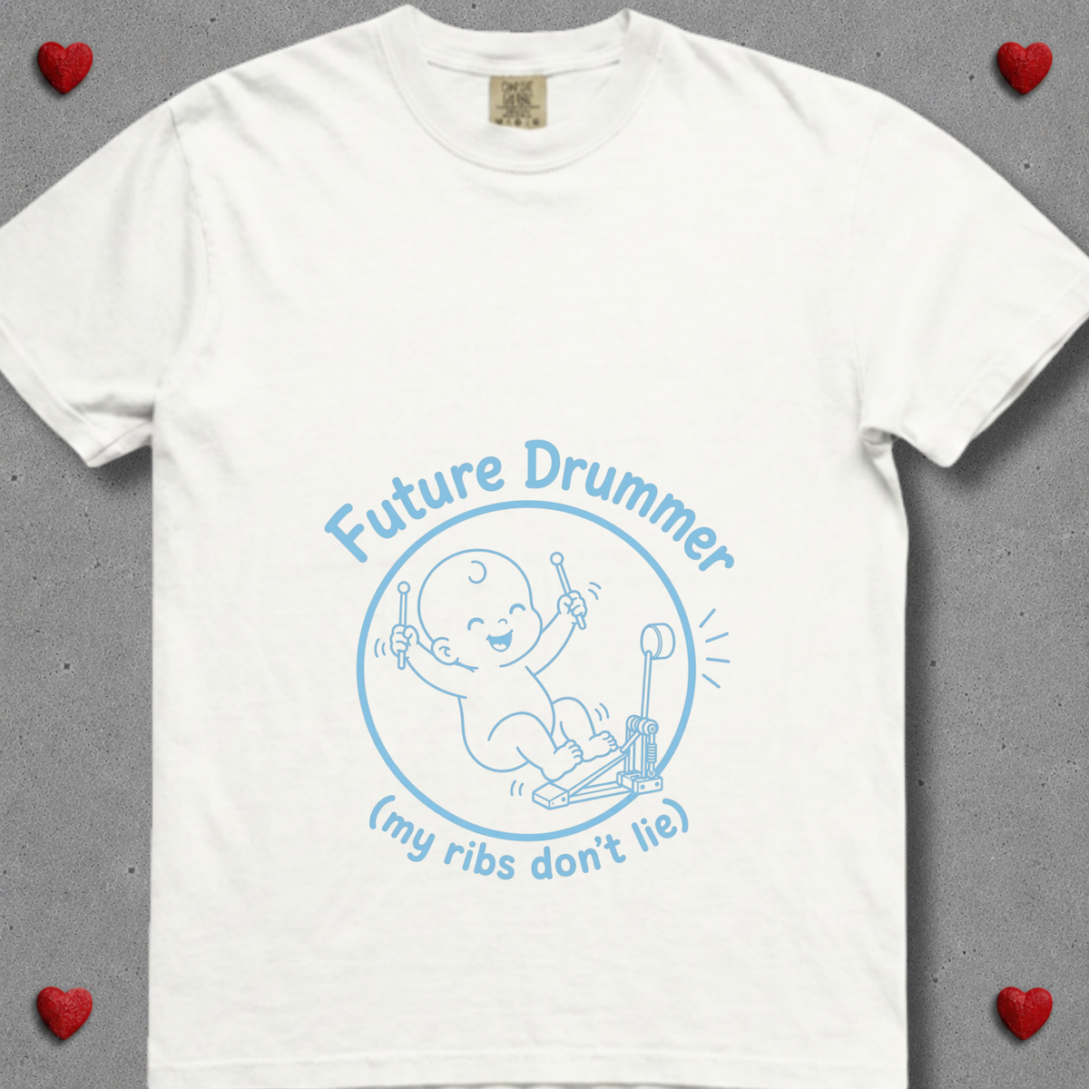 Future drummer (blue design) - Premium Tee