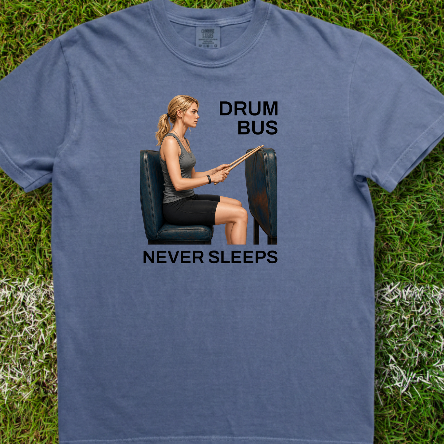 Drum bus never sleeps (version 2) - Premium Tee