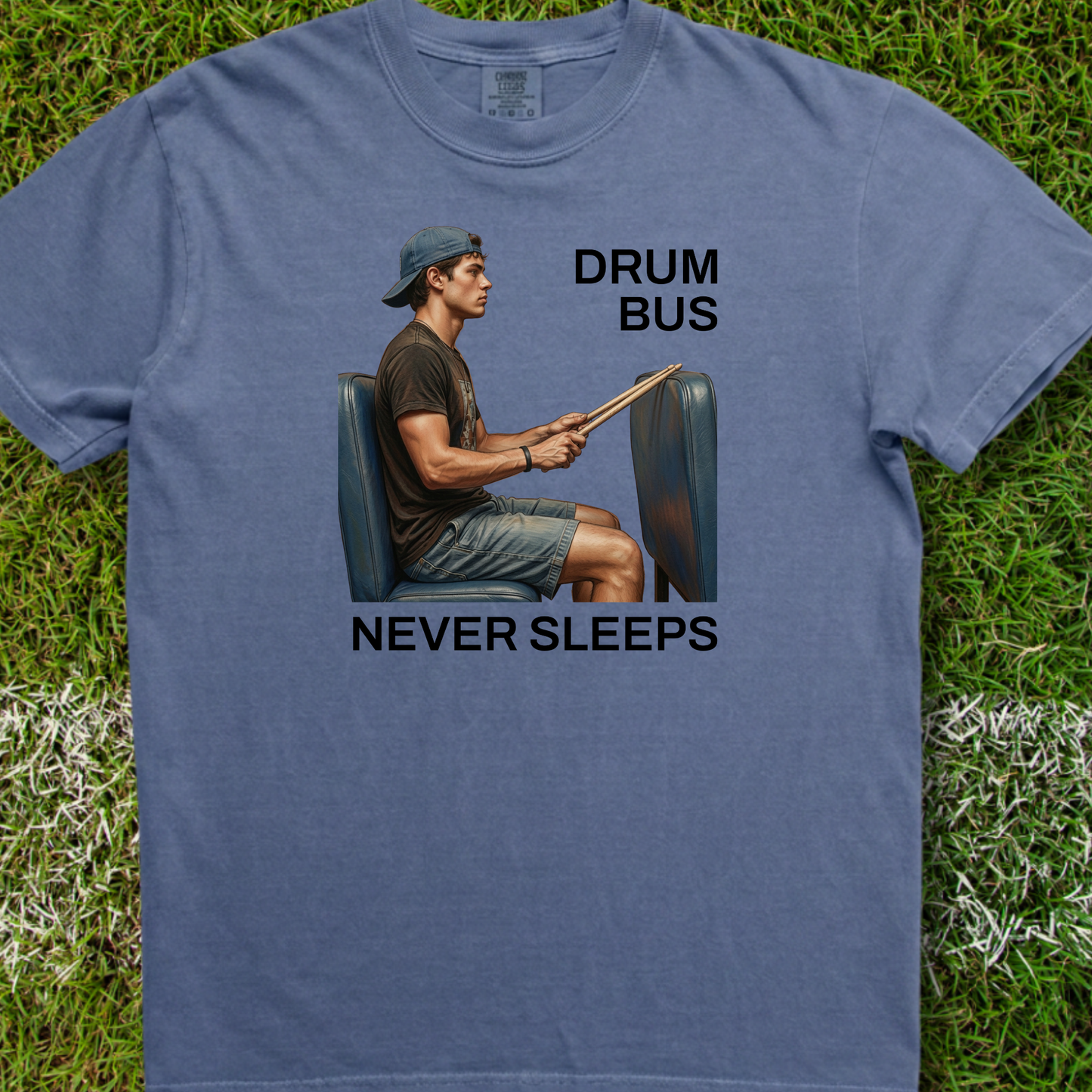 Drum bus never sleeps (version 1) - Premium Tee