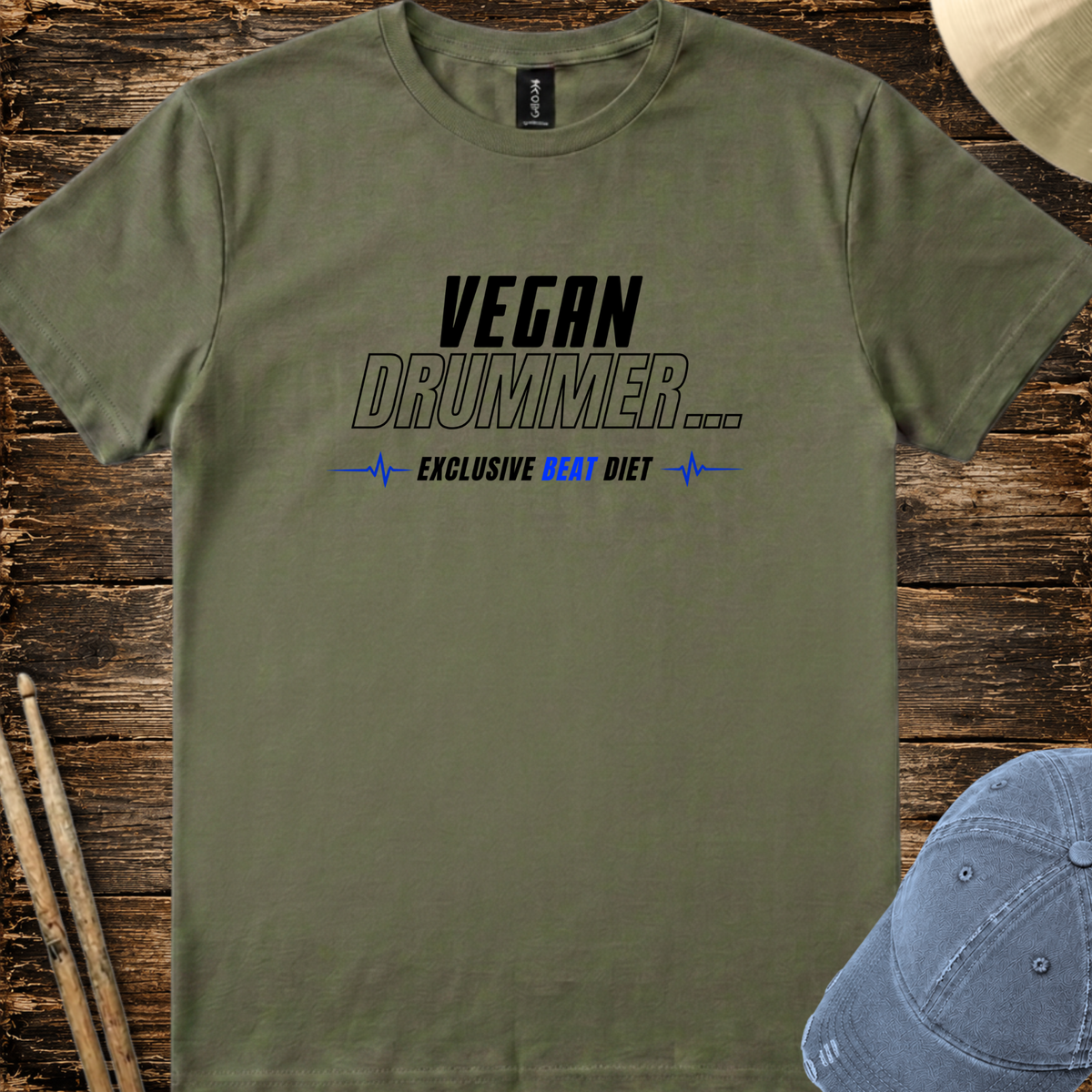 Vegan drummer (version 2) - Quality Tee