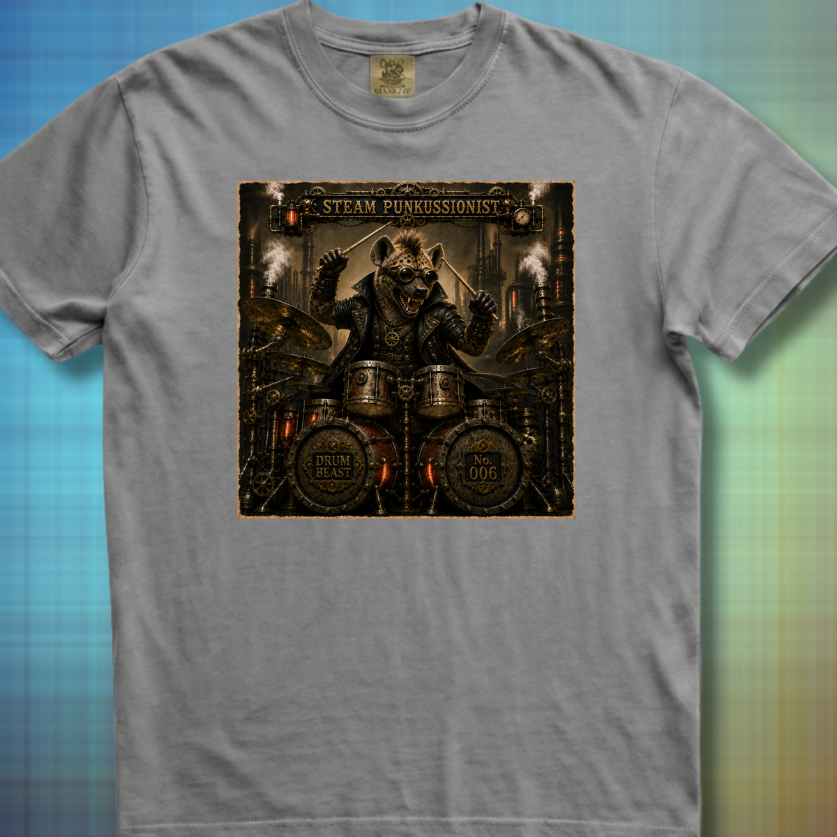 Steam punkussionist (hyena) - Premium Tee