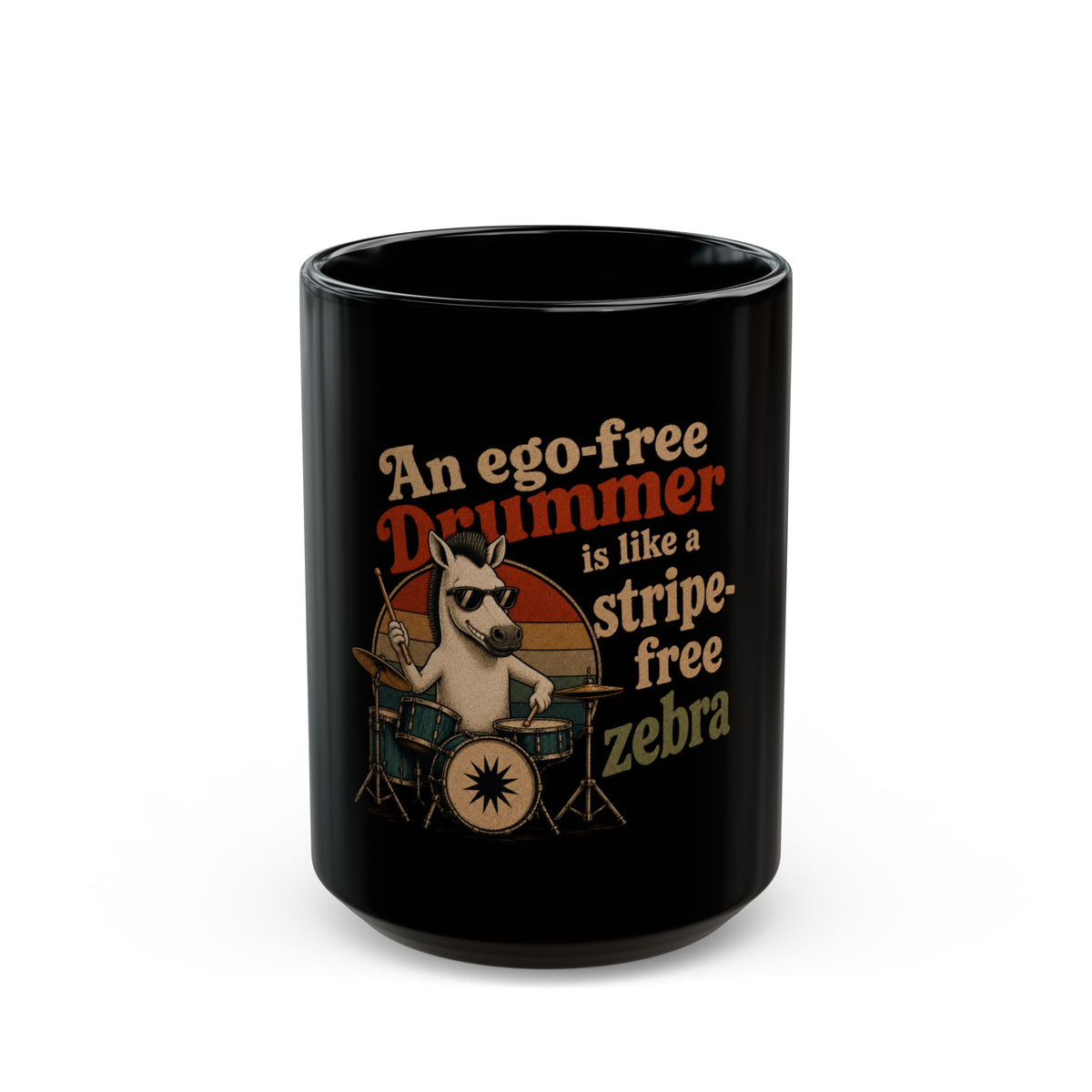 An ego-free drummer (zebra) - Mug