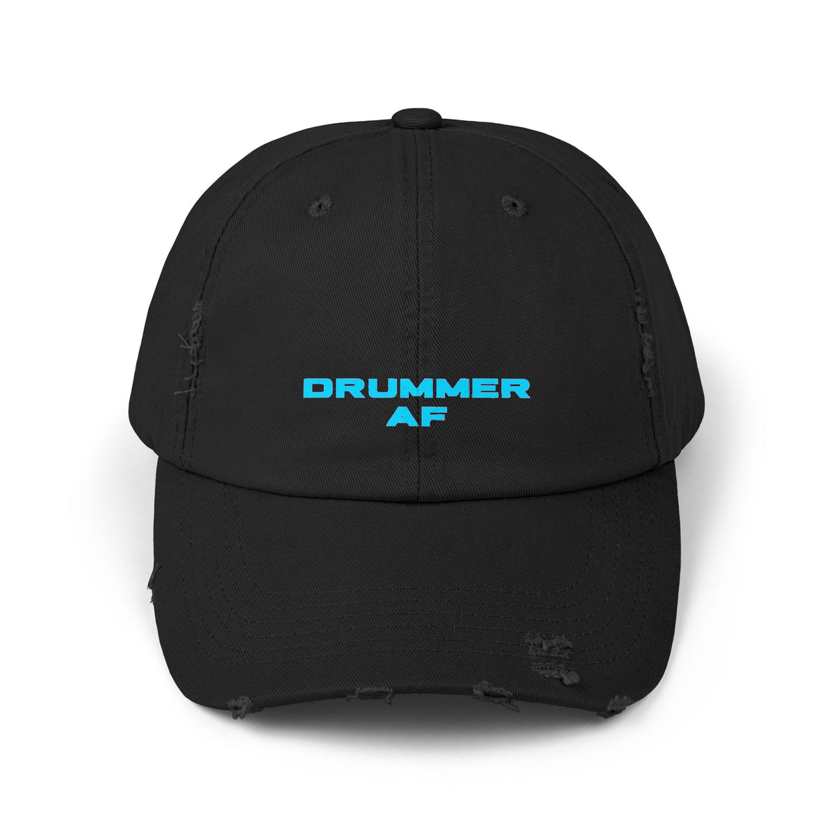 Drummer AF - Hat (distressed - cyan)