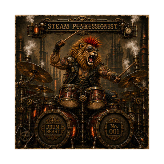 Steam Punkussionist (Lion) - Poster