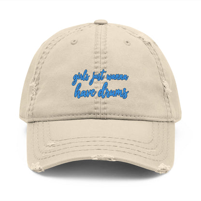 Girls just wanna have drums (blue) - Hat (embroidery)