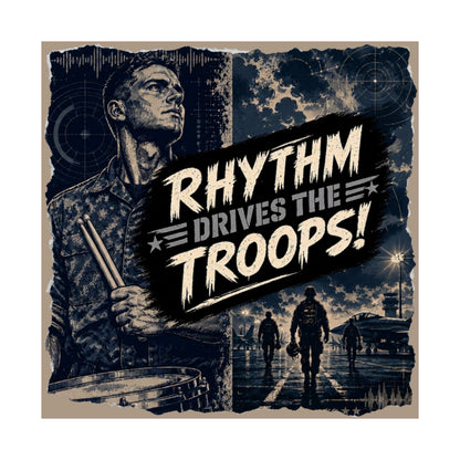 Rhythm drives the troops (blue) - Poster
