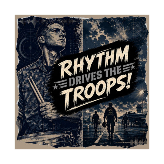 Rhythm drives the troops (blue) - Poster