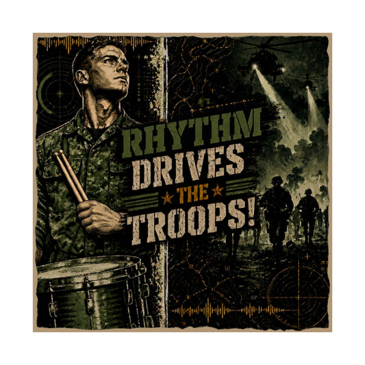 Rhythm drives the troops (green) - Poster