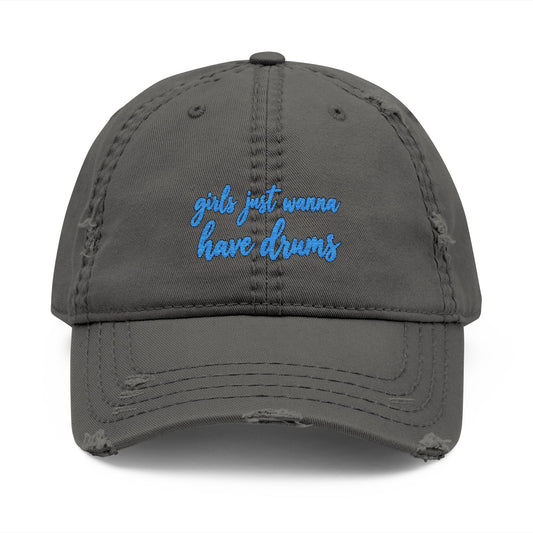 Girls just wanna have drums (blue) - Hat (embroidery)