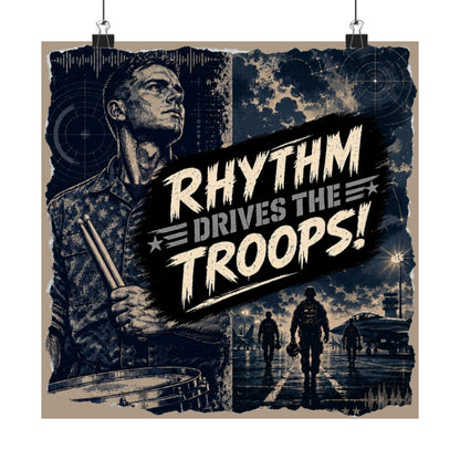 Rhythm drives the troops (blue) - Poster