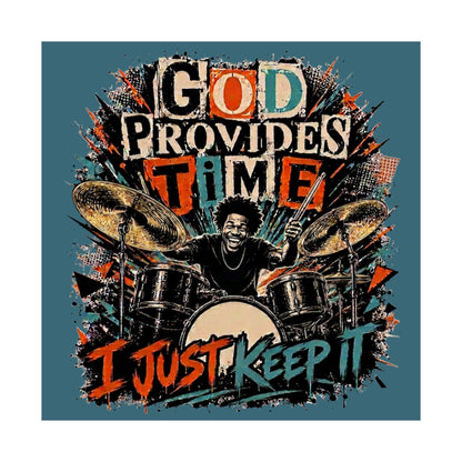 God provides time (orange-teal) - Poster