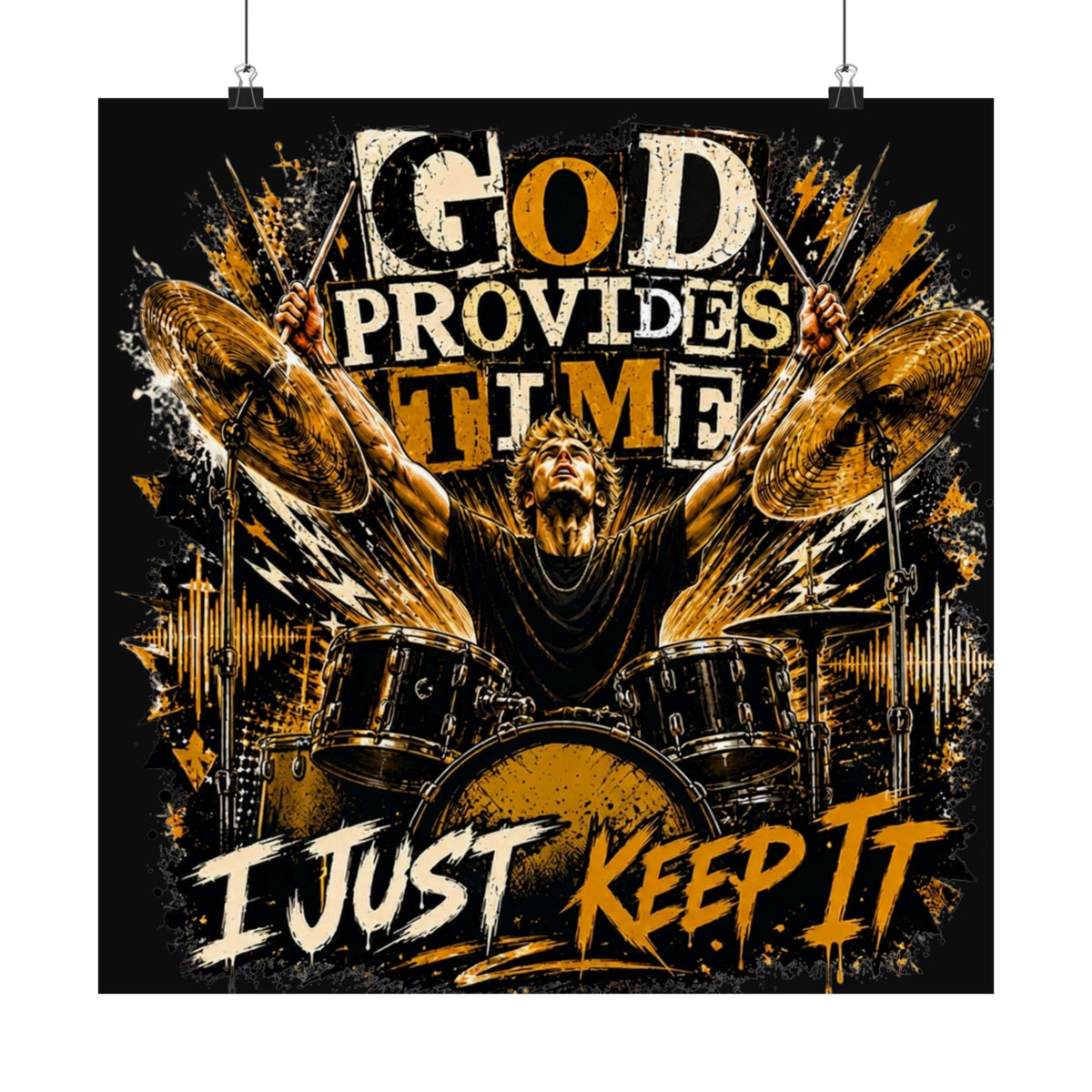 God provides time (gold) - Poster