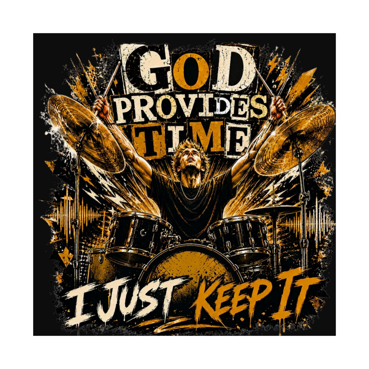 God provides time (gold) - Poster