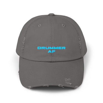 Drummer AF - Hat (distressed - cyan)