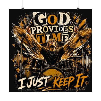 God provides time (gold) - Poster