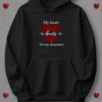 My heart beats for my drummer - Hoodie