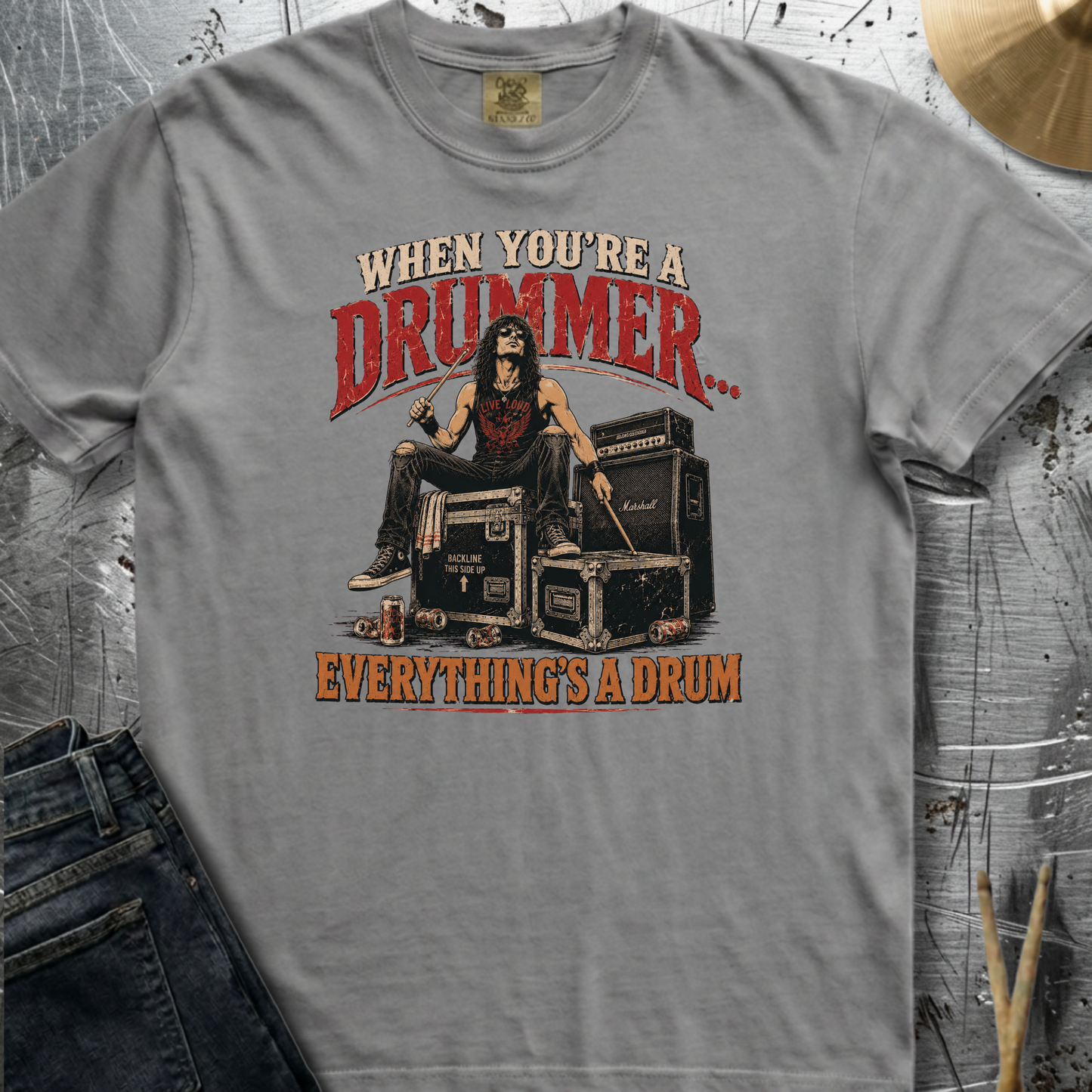When you're a drummer (stage) - Premium Tee