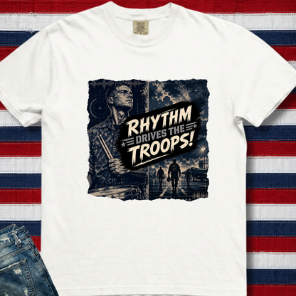 Rhythm drives troops (blue) - Premium Tee
