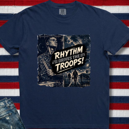 Rhythm drives troops (blue) - Premium Tee