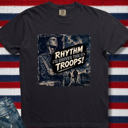 Rhythm drives troops (blue) - Premium Tee