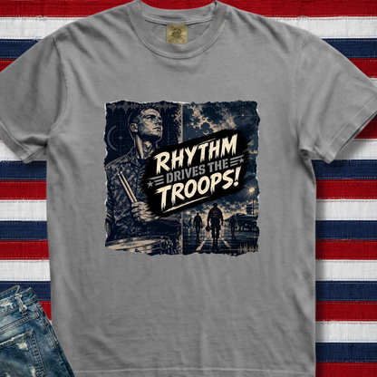 Rhythm drives troops (blue) - Premium Tee