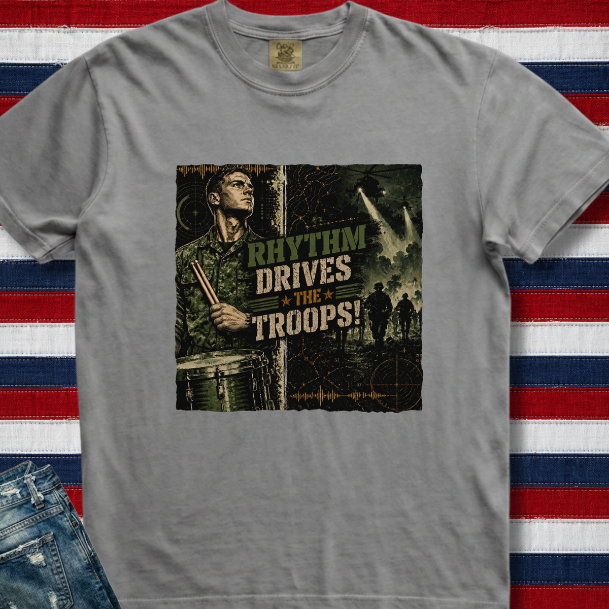 Rhythm drives troops (green) - Premium Tee