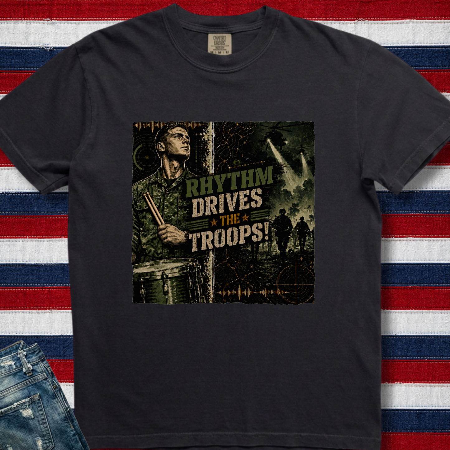 Rhythm drives troops (green) - Premium Tee