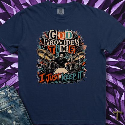 God provides time (orange/teal) - Premium Tee