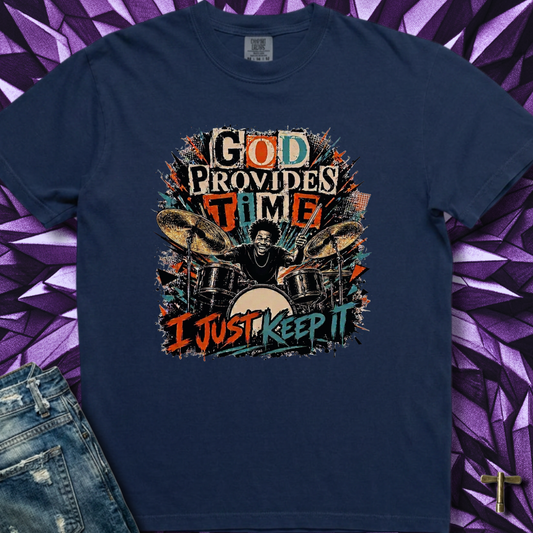 God provides time (orange/teal) - Premium Tee