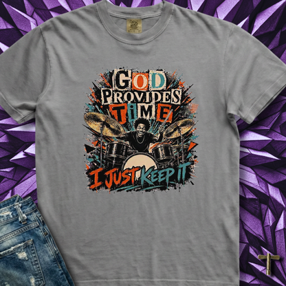 God provides time (orange/teal) - Premium Tee