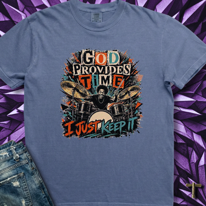 God provides time (orange/teal) - Premium Tee