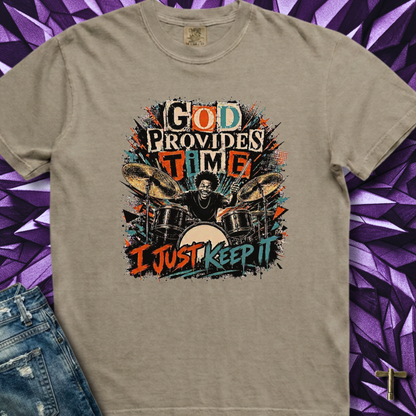 God provides time (orange/teal) - Premium Tee