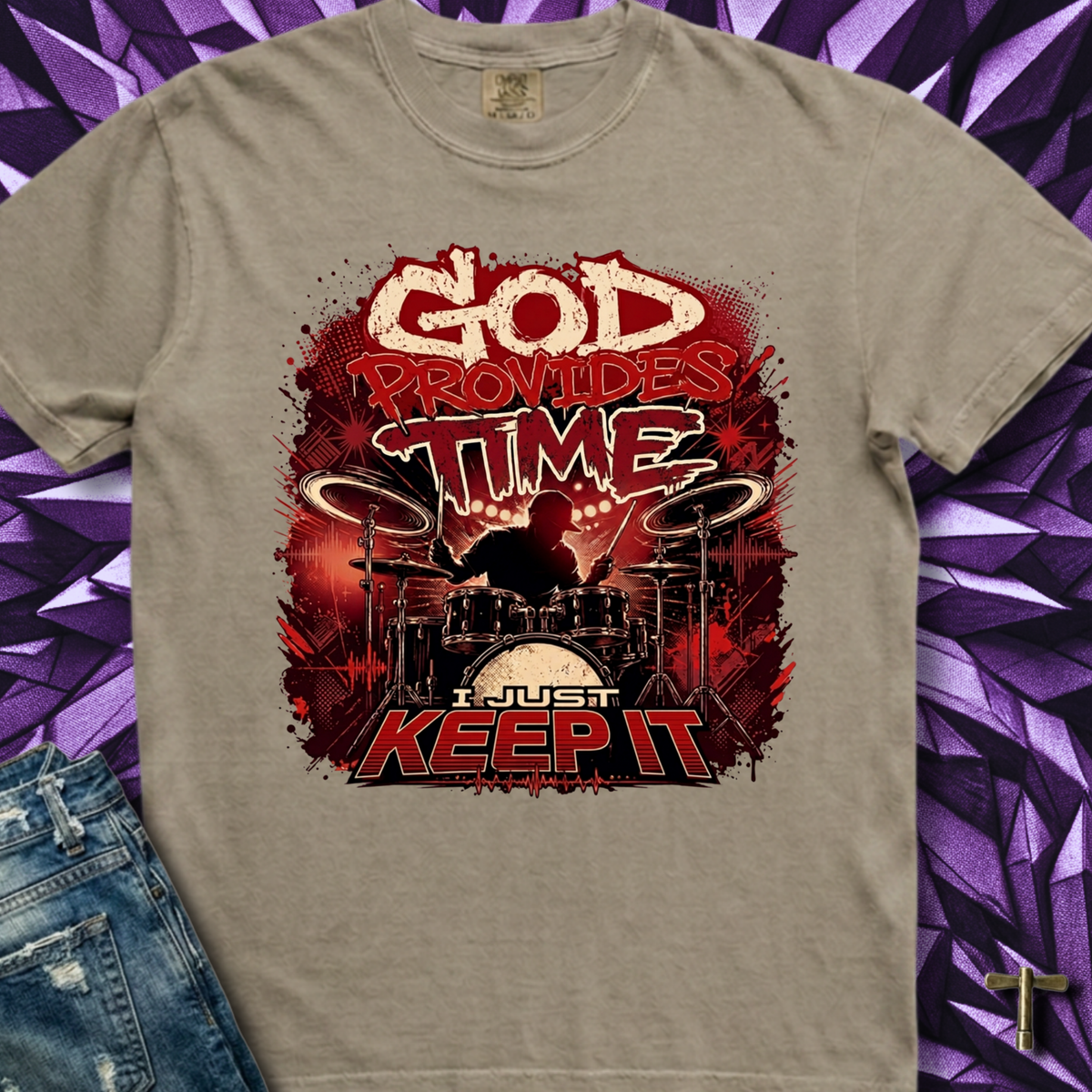 God provides time (red) - Premium Tee