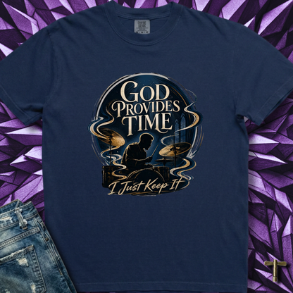 God provides time (blue) - Premium Tee