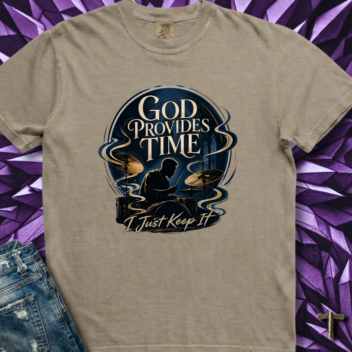 God provides time (blue) - Premium Tee