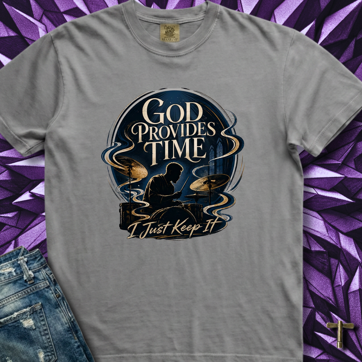 God provides time (blue) - Premium Tee