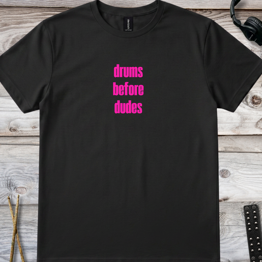 Drums over dudes (version 1, multi-colors) - Quality Tee