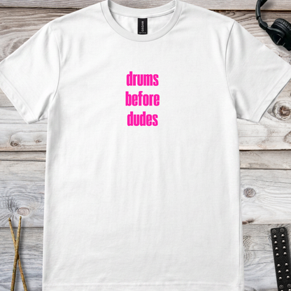 Drums over dudes (version 1, multi-colors) - Quality Tee