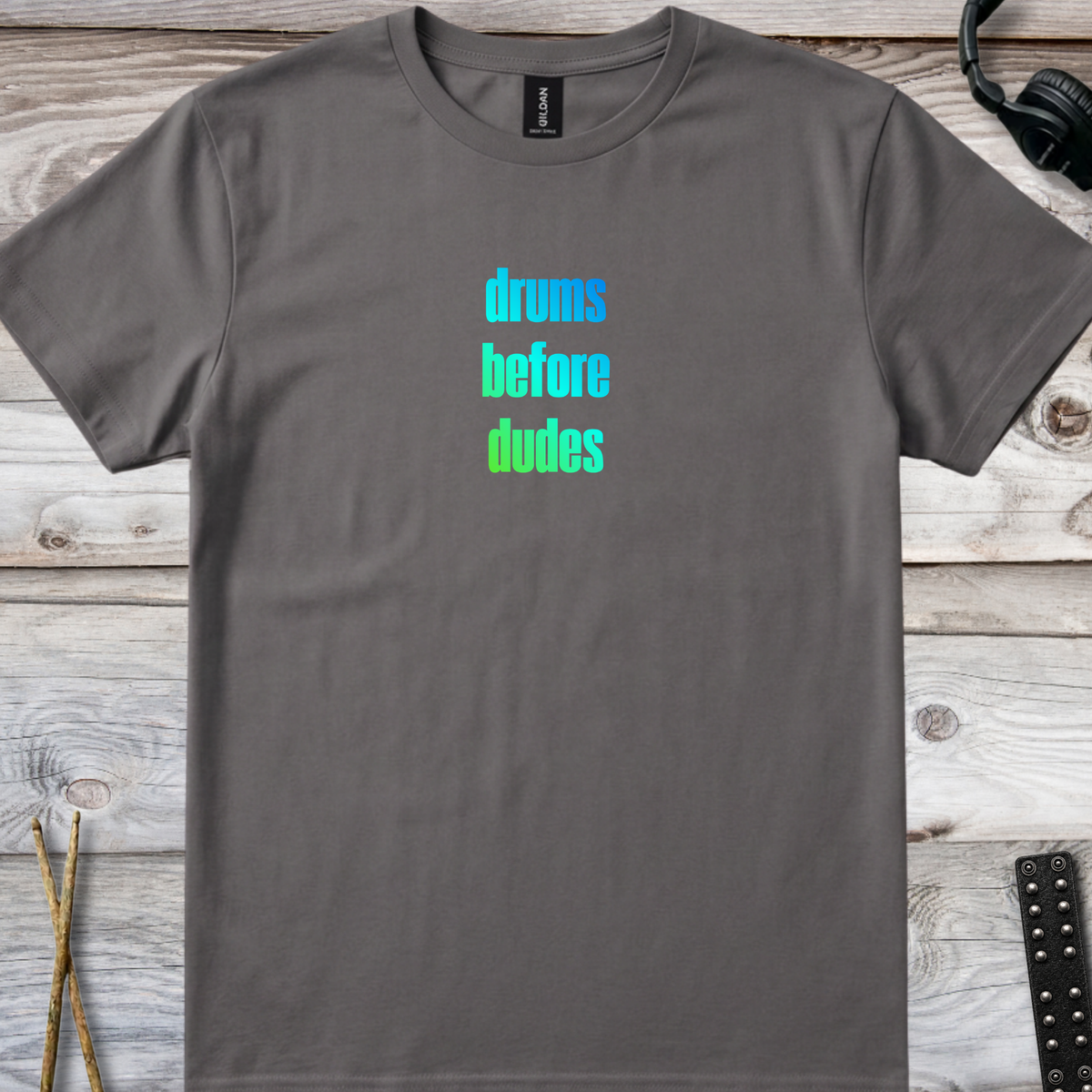 Drums over dudes (version 1, multi-colors) - Quality Tee