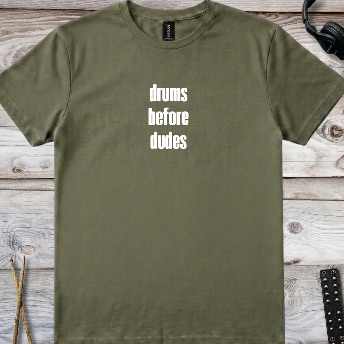 Drums over dudes (version 1, multi-colors) - Quality Tee