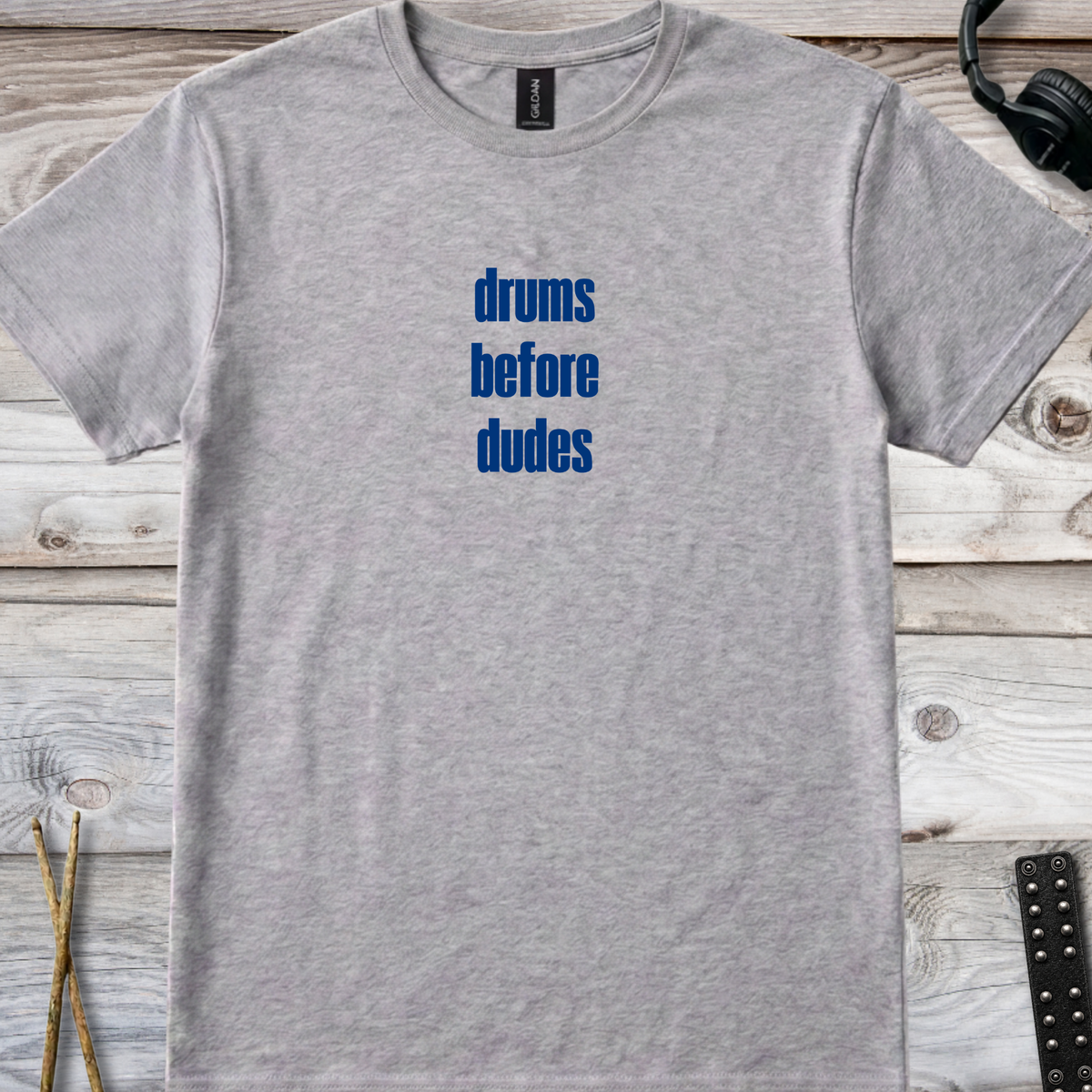 Drums over dudes (version 1, multi-colors) - Quality Tee