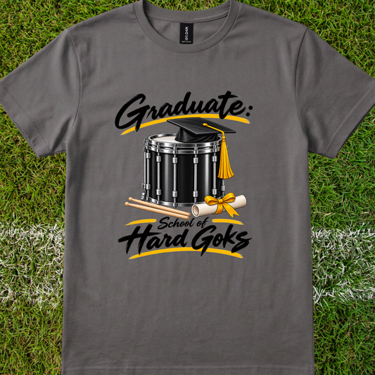 Graduate: school of hard goks - Quality Tee