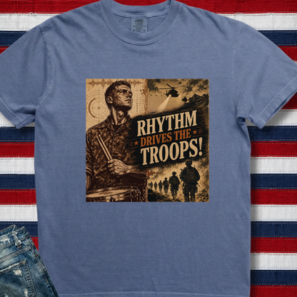 Rhythm drives troops (sepia) - Premium Tee