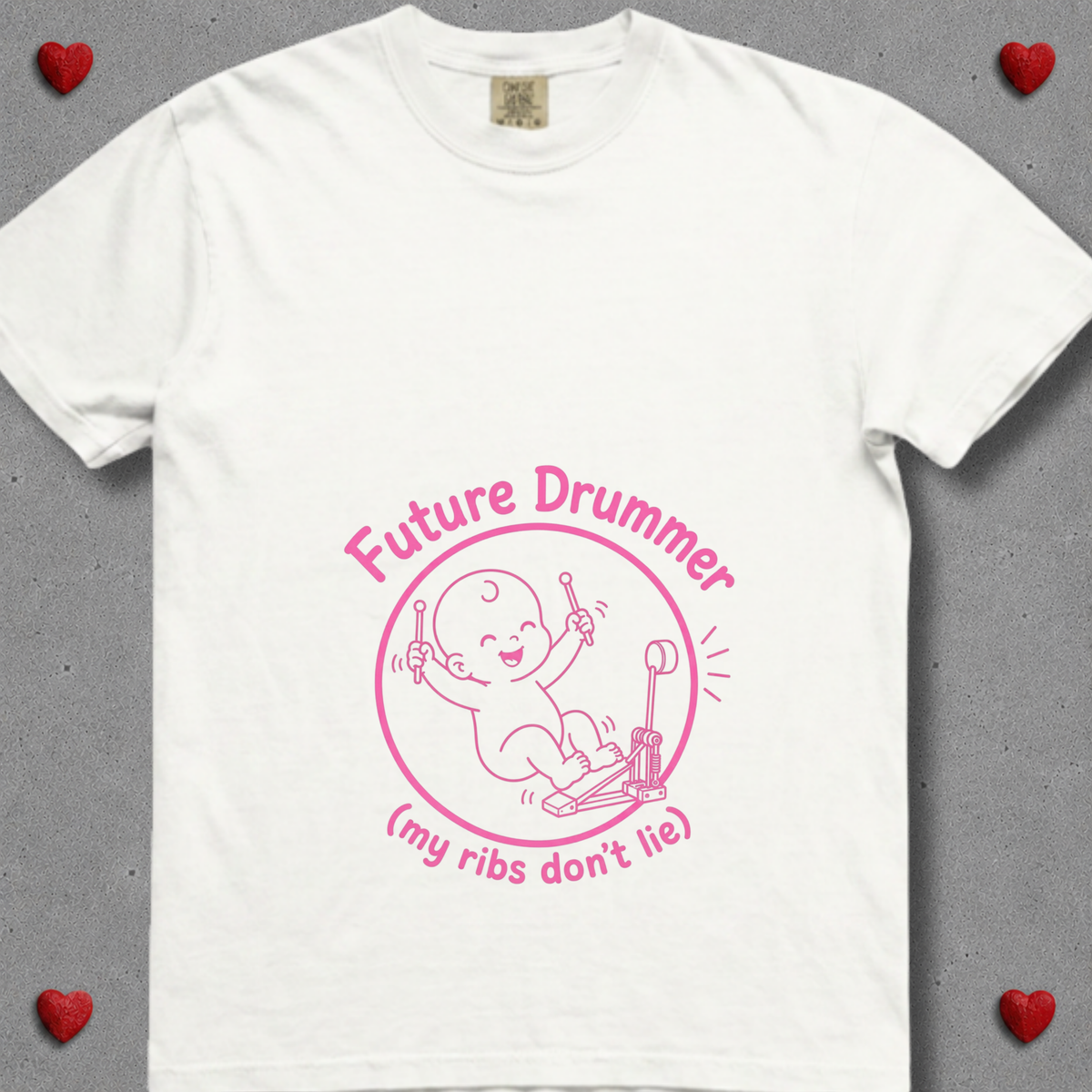 Future drummer (pink design) - Premium Tee