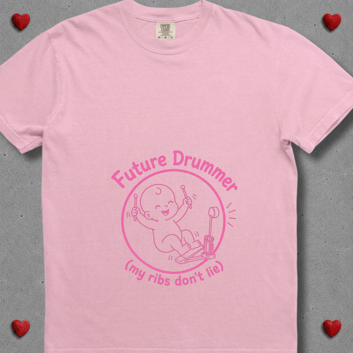 Future drummer (pink design) - Premium Tee