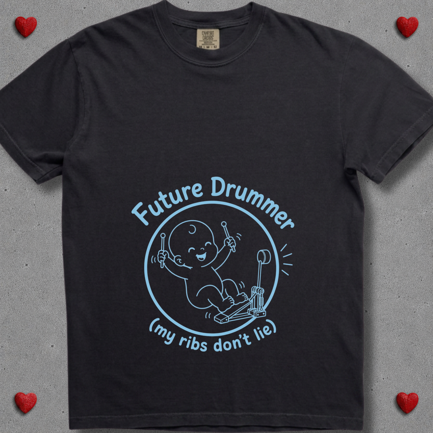 Future drummer (blue design) - Premium Tee