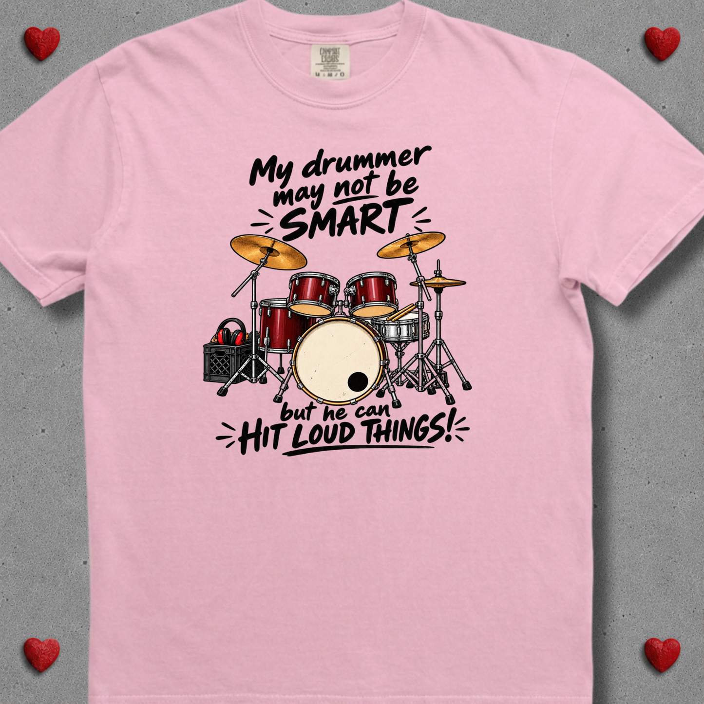 My drummer may not be smart (male) - Premium Tee