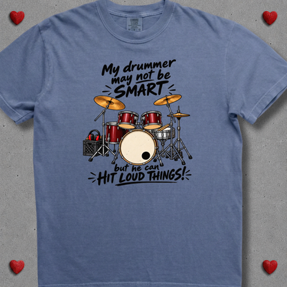 My drummer may not be smart (male) - Premium Tee